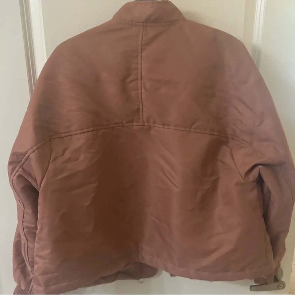 Anthropologie Dusty Pink Bomber Jacket Like New - Picture 6 of 6